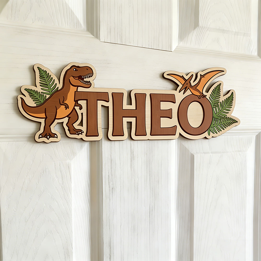 Interior Design Names - Panneau personnalisé avec nom de dinosaure