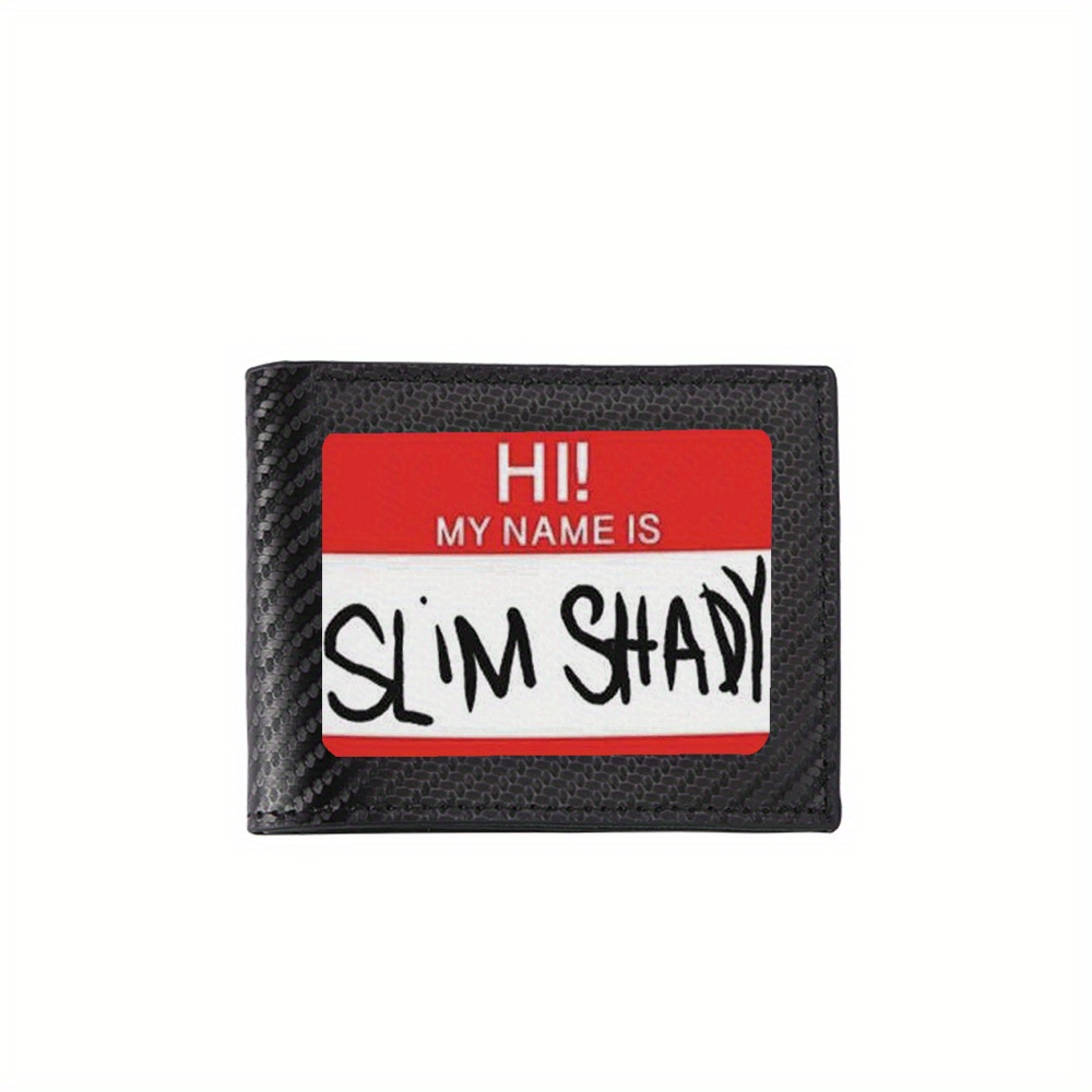 Interior Design Name Card - Étiquette rouge Salut nom Slim Shady
