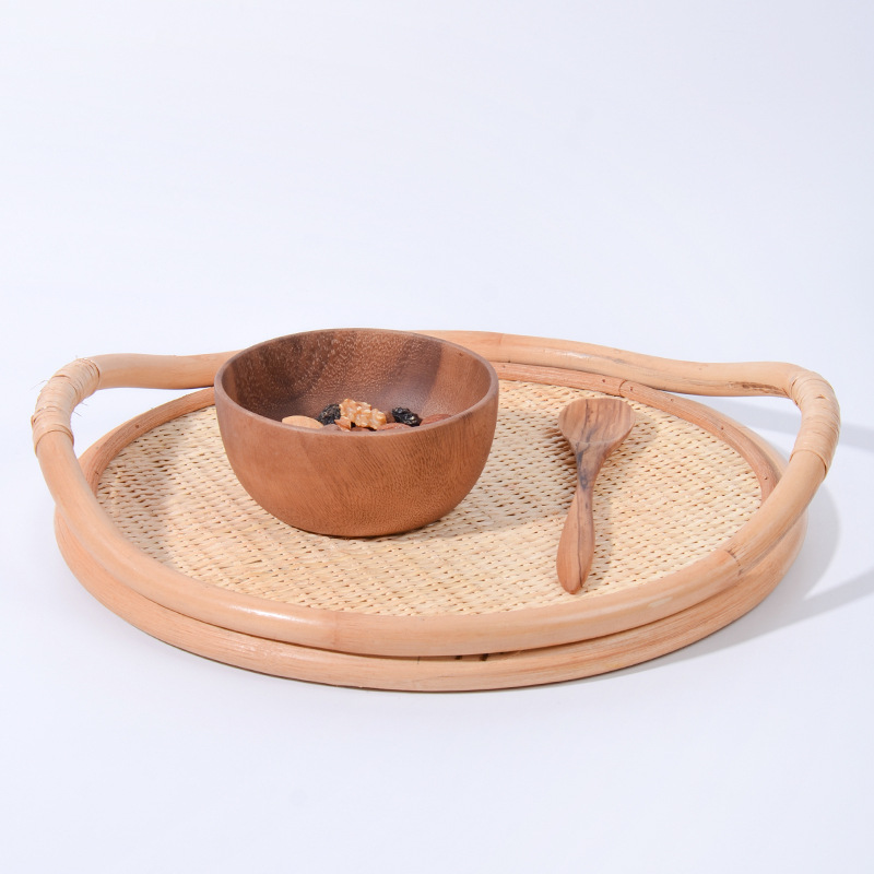 Plateau en rotin naturel tress - Rattan Tray Handle avis et prix