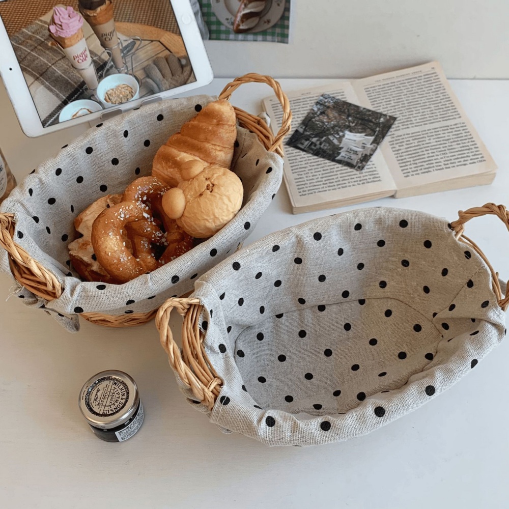Paniers de rangement vintage e - Rattan Tray Handle avis et prix