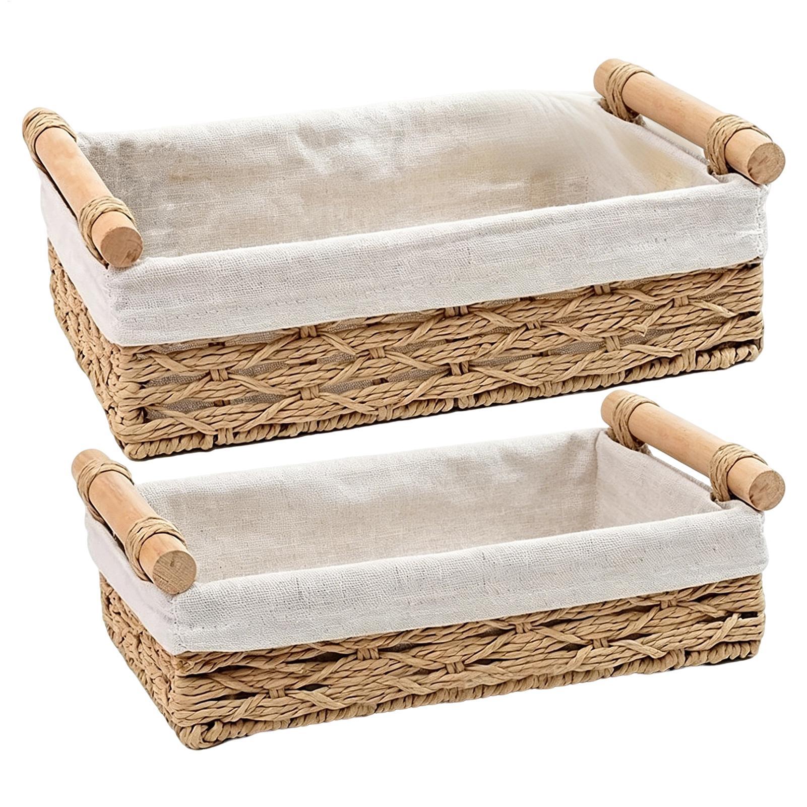 Panier de rangement avec poign - Rattan Tray Handle avis et prix
