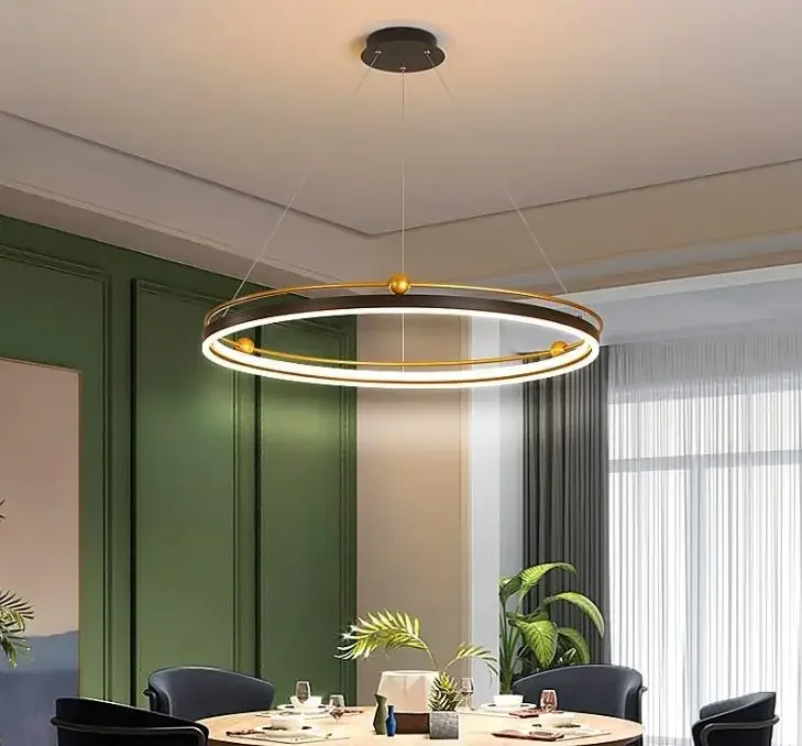 Lustre led moderne cercle lumi - Interior Design Online Free avis et prix